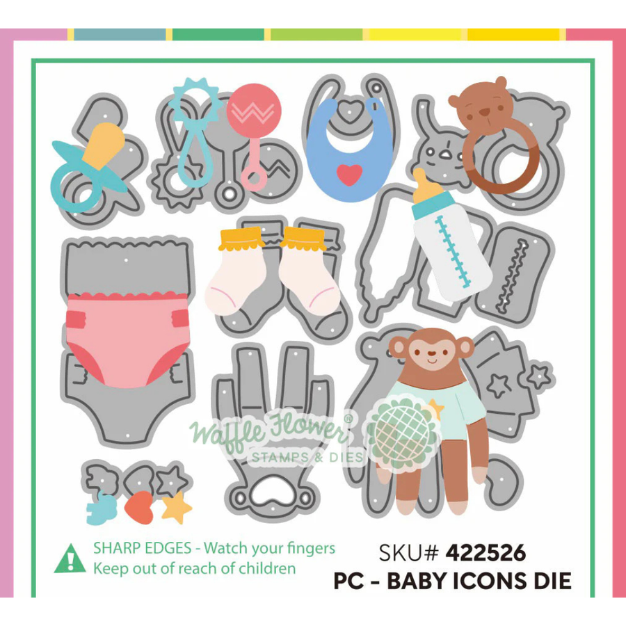 (PRE-ORDER) Waffle Flower - Postage Collage Baby Icons Die