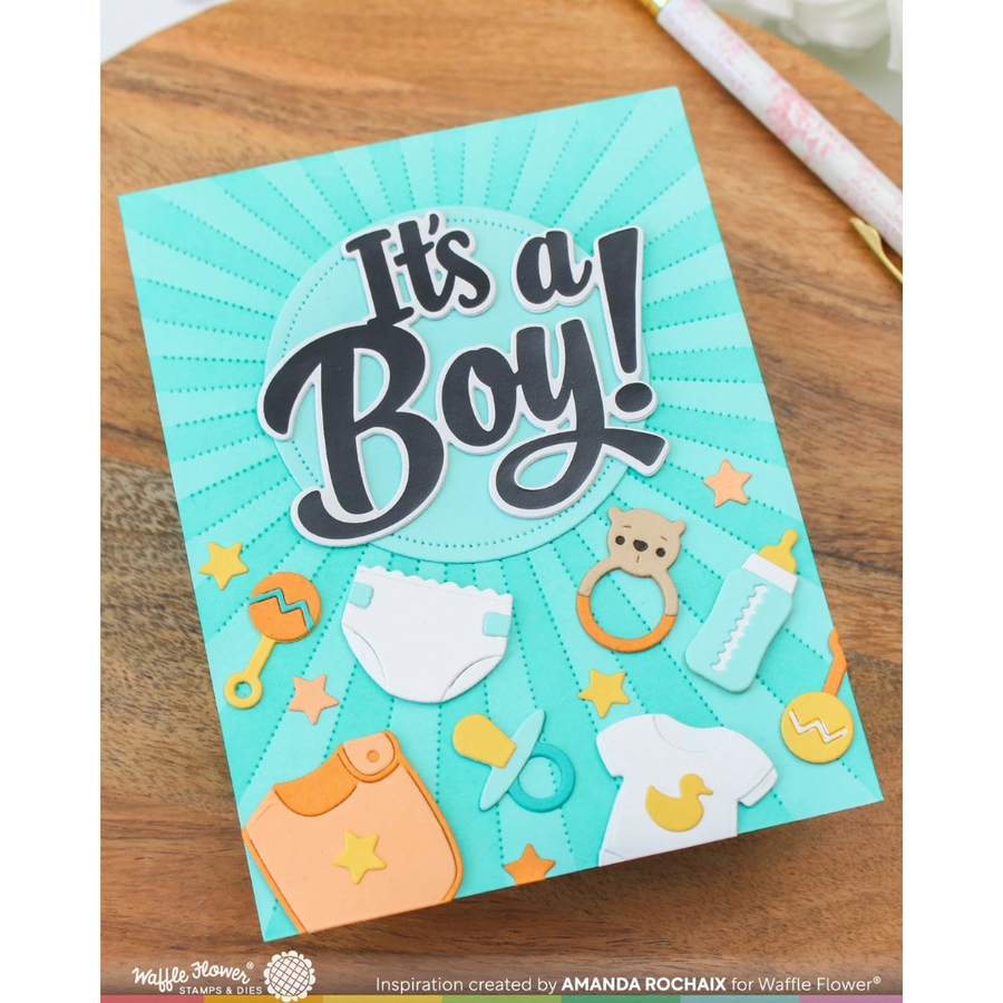 (PRE-ORDER) Waffle Flower - Baby Announcement Sentiments Combo