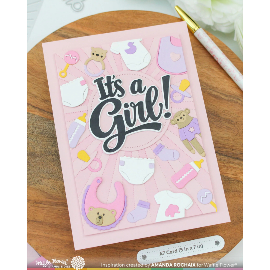 (PRE-ORDER) Waffle Flower - Baby Announcement Die