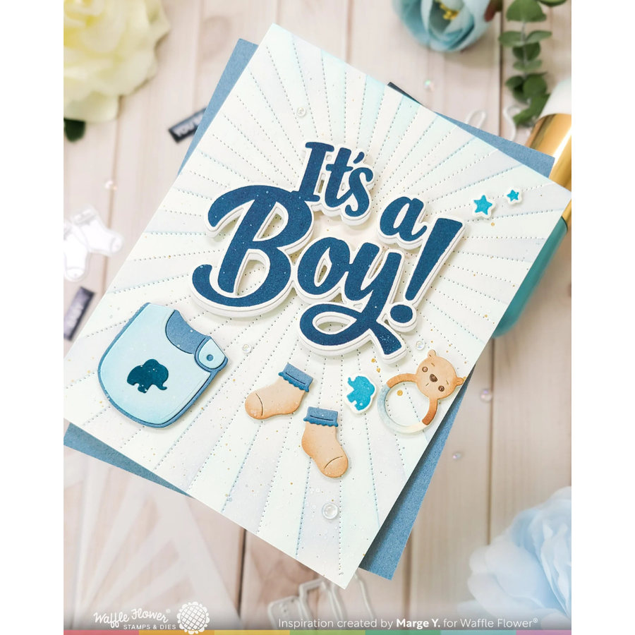 (PRE-ORDER) Waffle Flower - Baby Announcement Die
