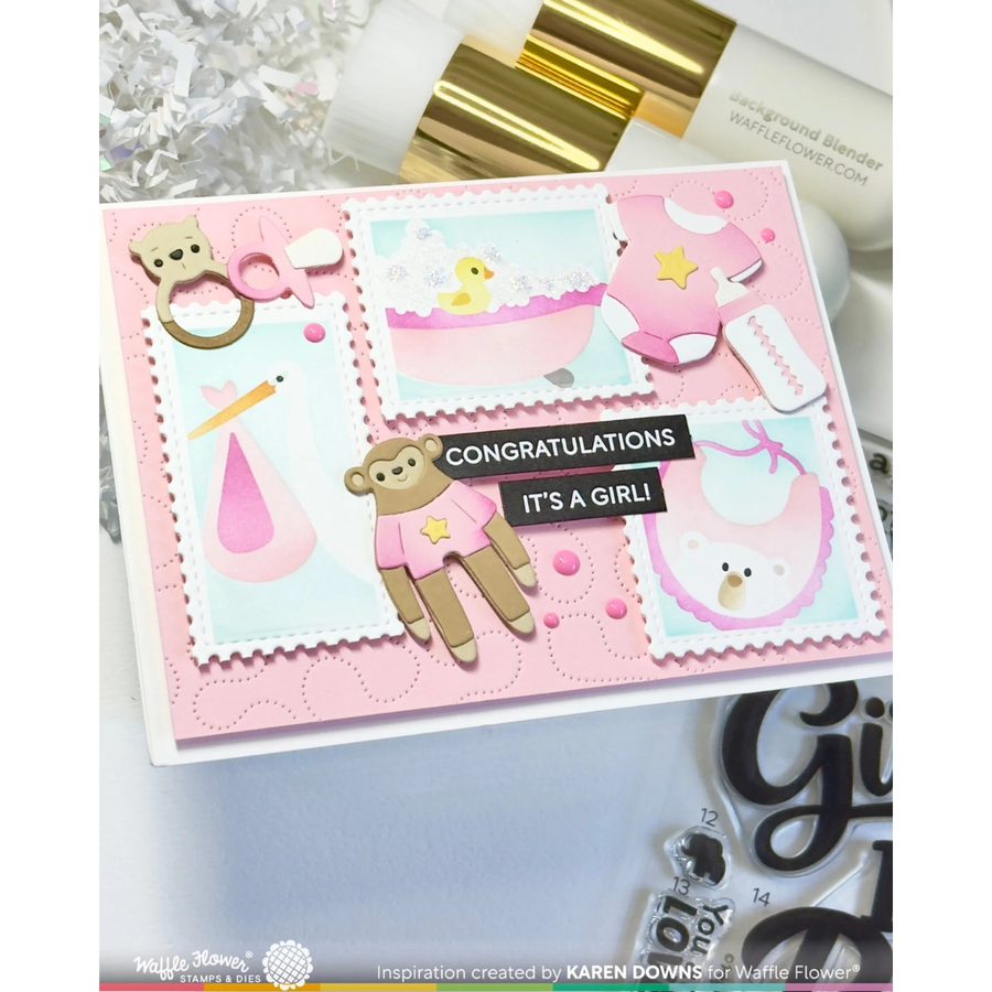 (PRE-ORDER) Waffle Flower - Baby Announcement Die