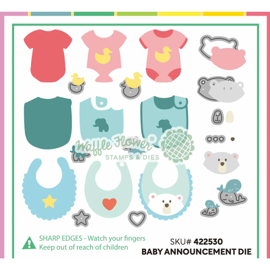 (PRE-ORDER) Waffle Flower - Baby Announcement Die