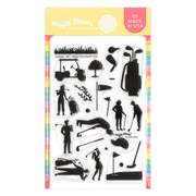 Waffle Flower - Postage Collage Golf Silhouettes Stamp Set