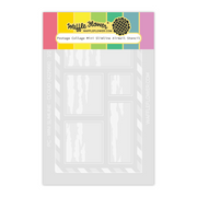 Waffle Flower - Postage Collage Mini Slimline Airmail Stencil