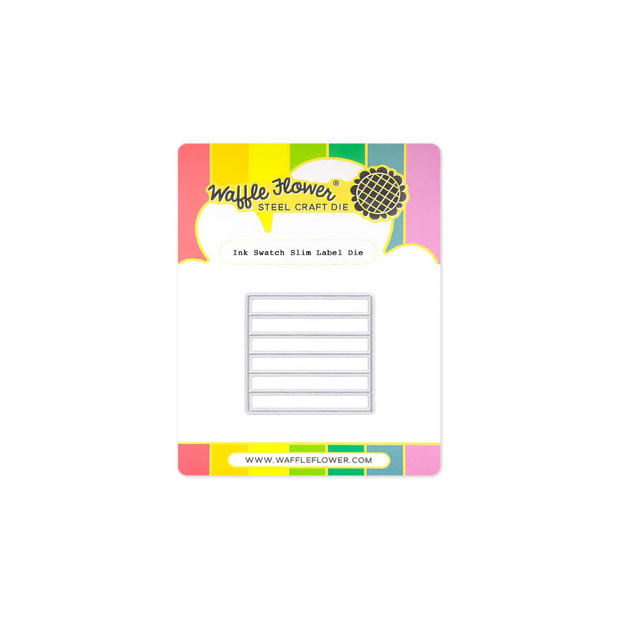 Waffle Flower - Ink Swatch Slim Label Die