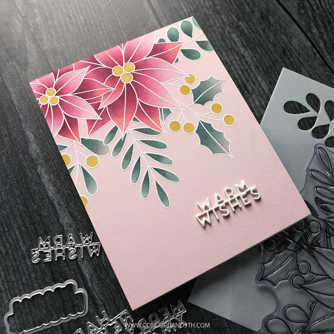 Concord & 9th (Kristina Werner) - Winter Greenery Background Stamp
