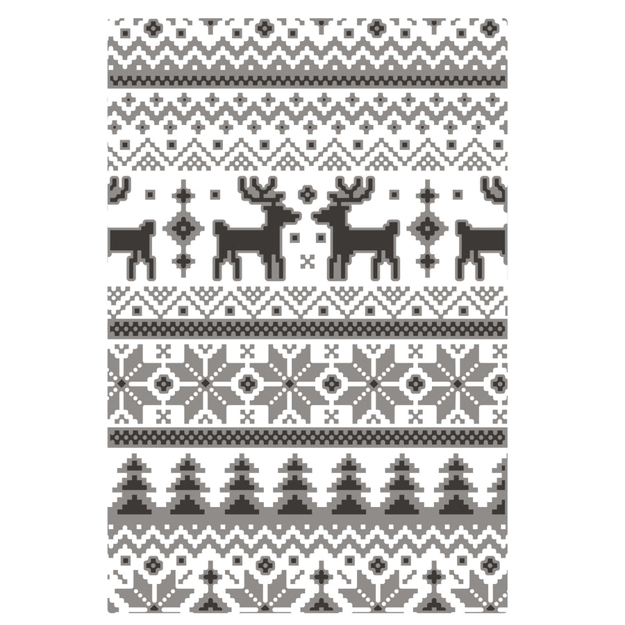 Tim Holtz - Holiday Knit Multi-Level Texture Fades Embossing Folder