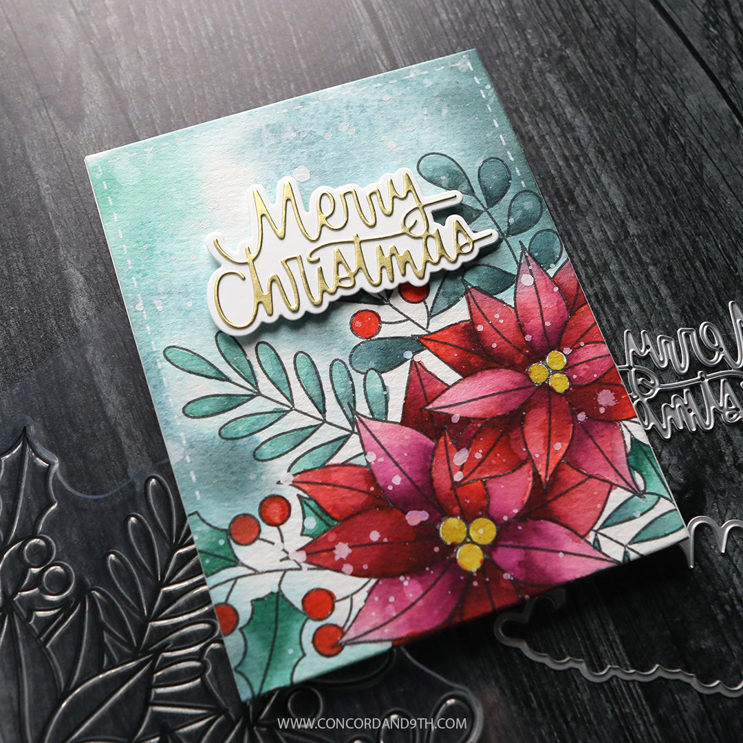 Concord & 9th (Kristina Werner) - Winter Greenery Background Dies