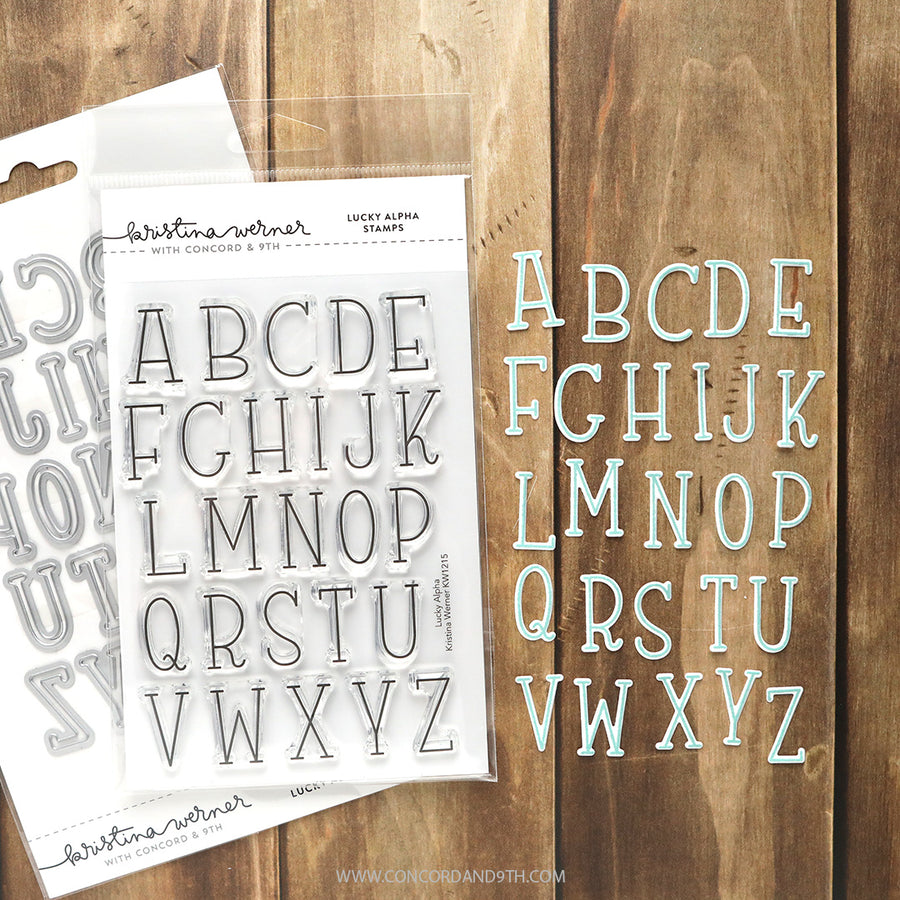 Concord & 9th (Kristina Werner) - Lucky Alpha Stamp & Die Bundle