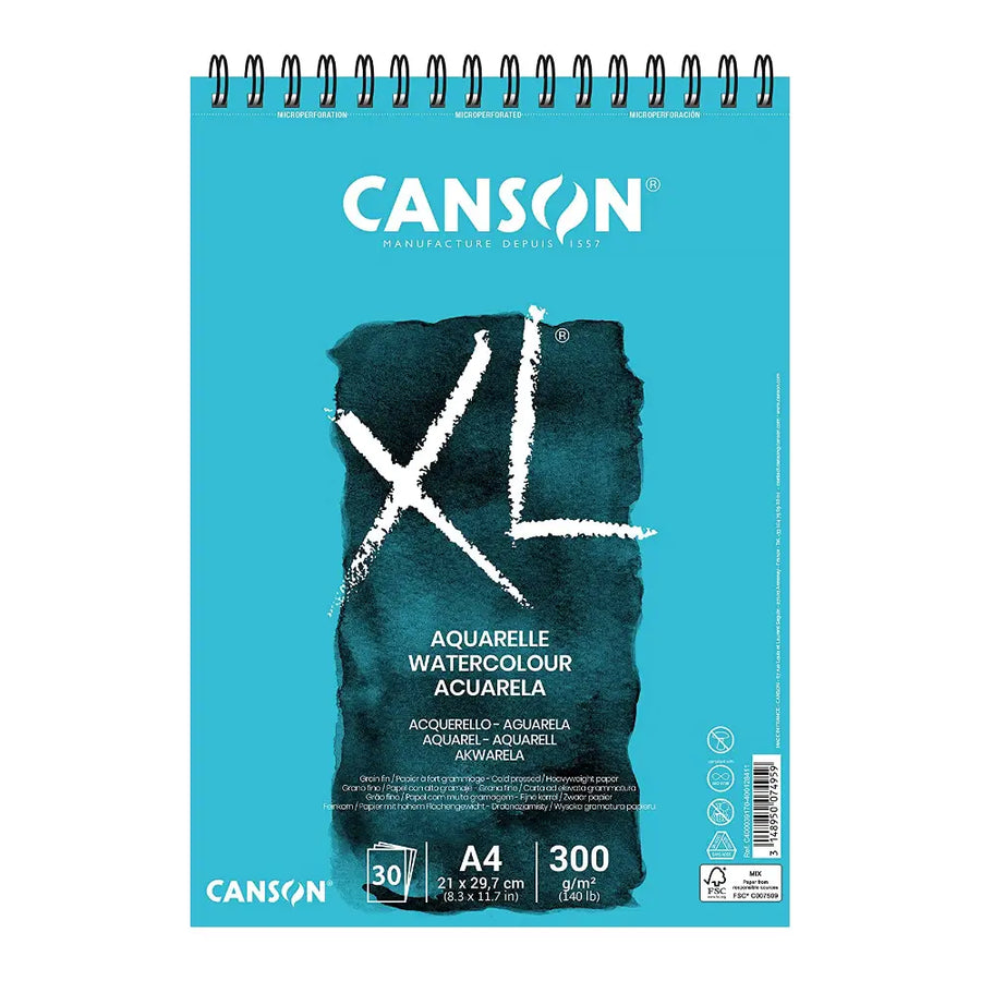 Canson - XL Aquarelle (Watercolour) Pad A4 300gsm (30 sheets)