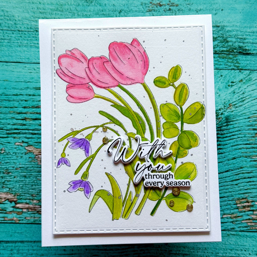 Pinkfresh Studio - Timeless Tulips Stencils