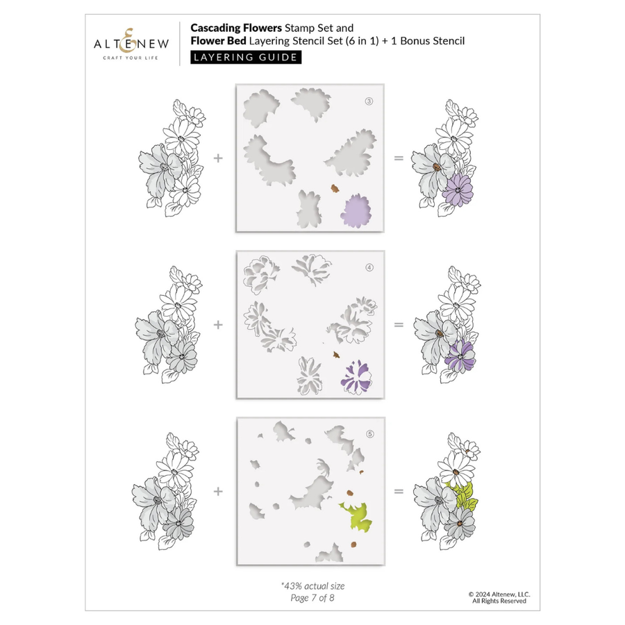 Altenew - Flower Bed Layering Stencil Set (6 in 1)