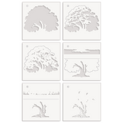 Altenew - Stencil Art: Strong Oak Layering Stencil Set (6 in 1)