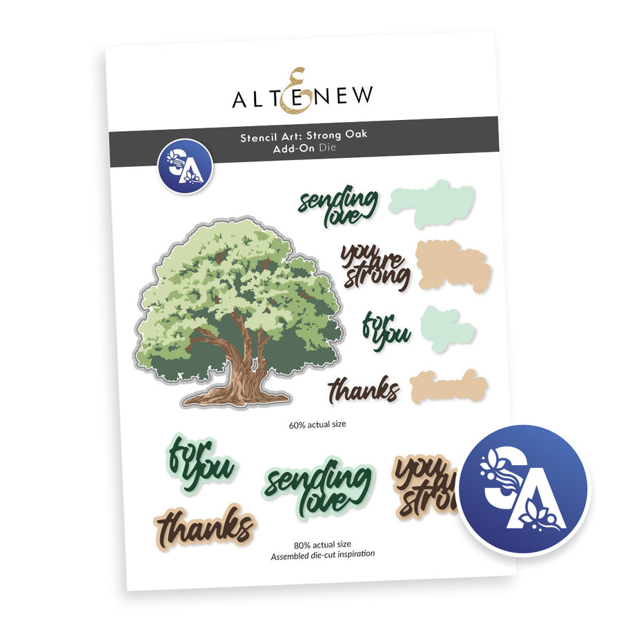Altenew - Stencil Art: Strong Oak Add-On Die Set