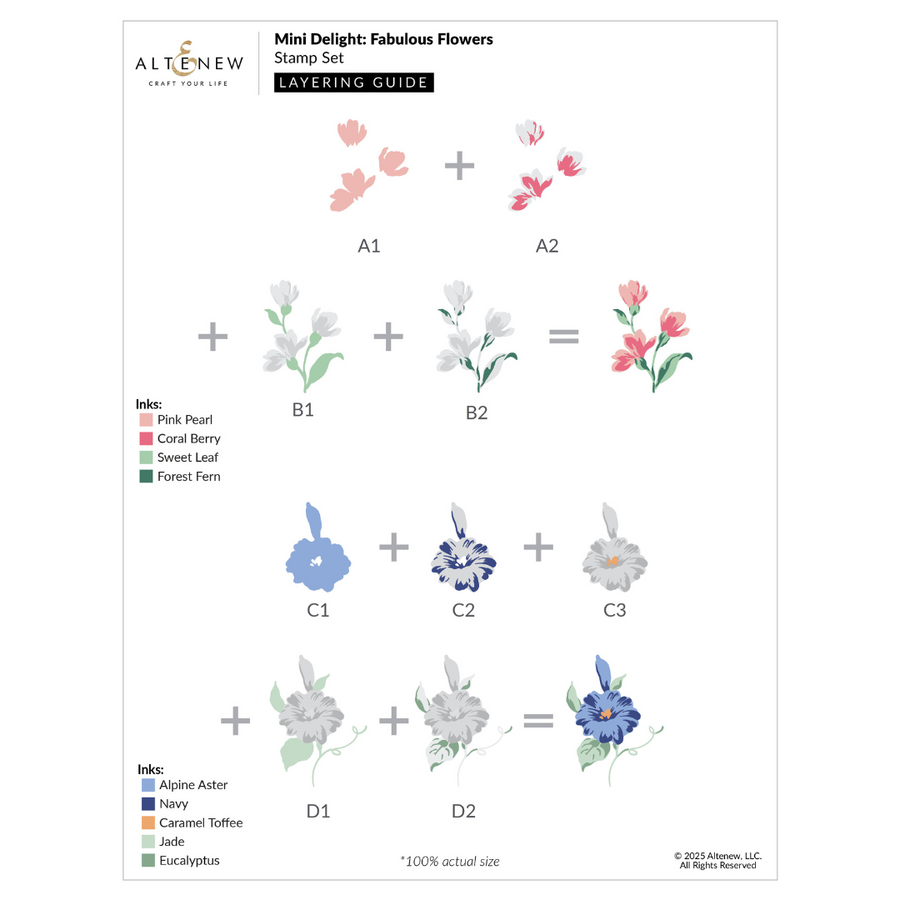 Altenew - Mini Delight: Fabulous Flowers Stamp & Die Set