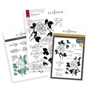 Altenew - Enchanted Roses Bundle which includes coordinating stamps, dies and press plates
