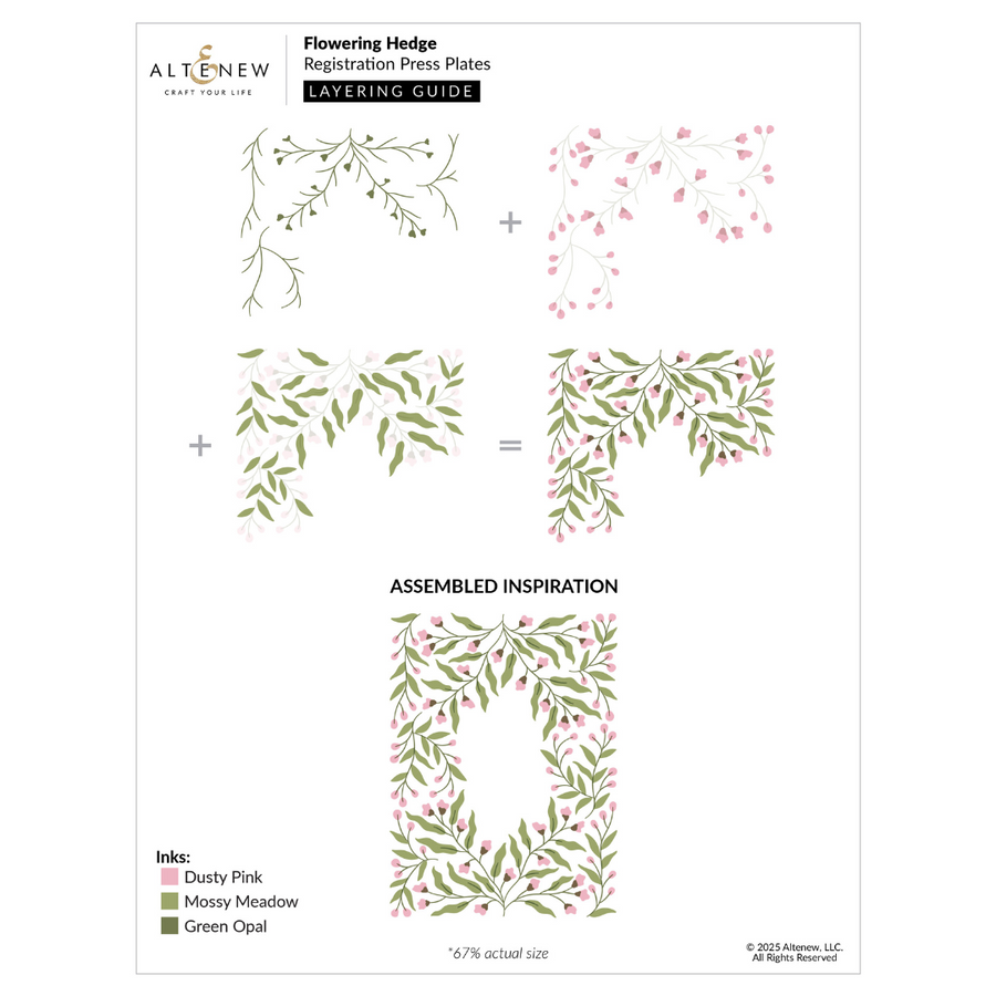 Altenew - Flowering Hedge Registration Press Plates
