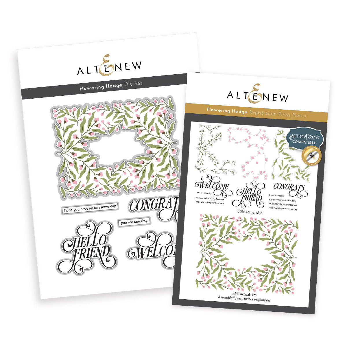 Altenew - Flowering Hedge Press Plate & Die Bundle