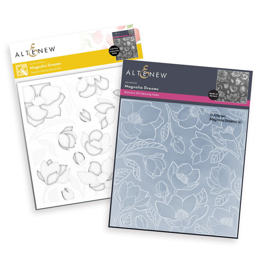Altenew - Magnolia Dreams Embossing Folder and Stencils