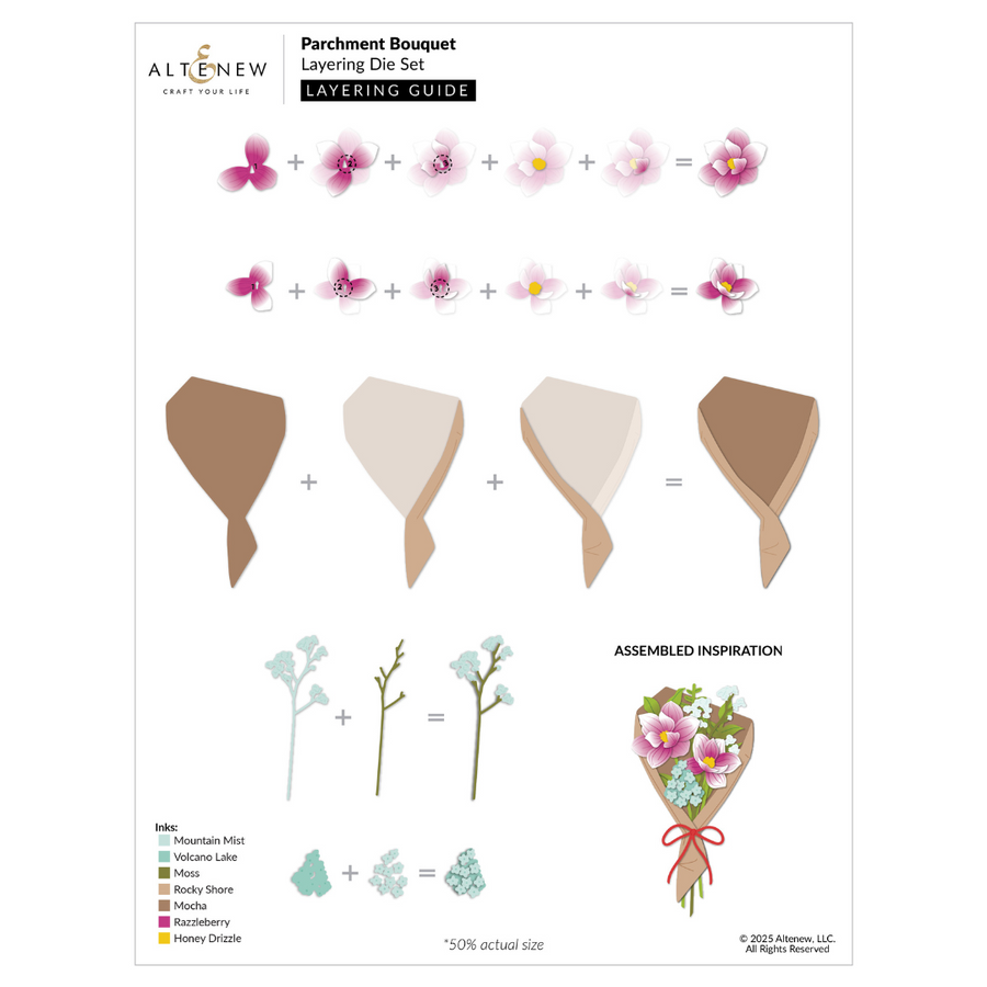 Altenew - Parchment Bouquet Layering Die Set