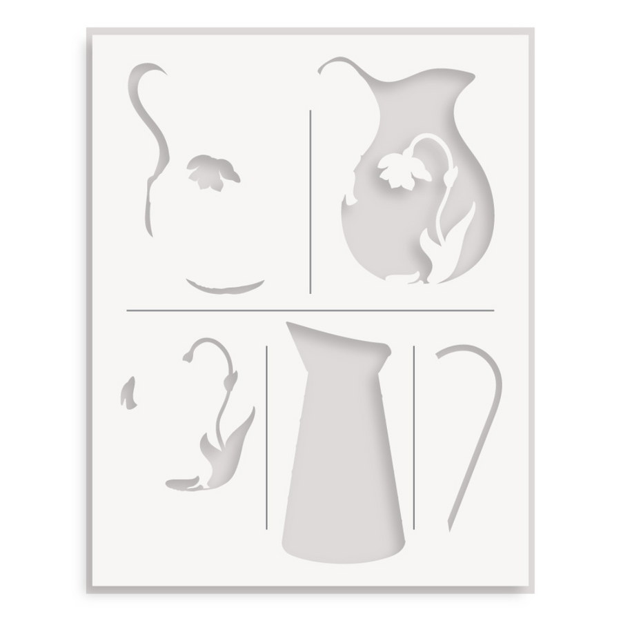 Altenew - Pitcher Vases Simple Coloring Stencil
