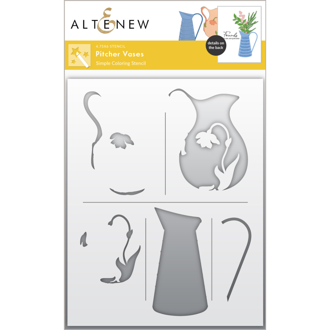 Altenew - Pitcher Vases Simple Coloring Stencil