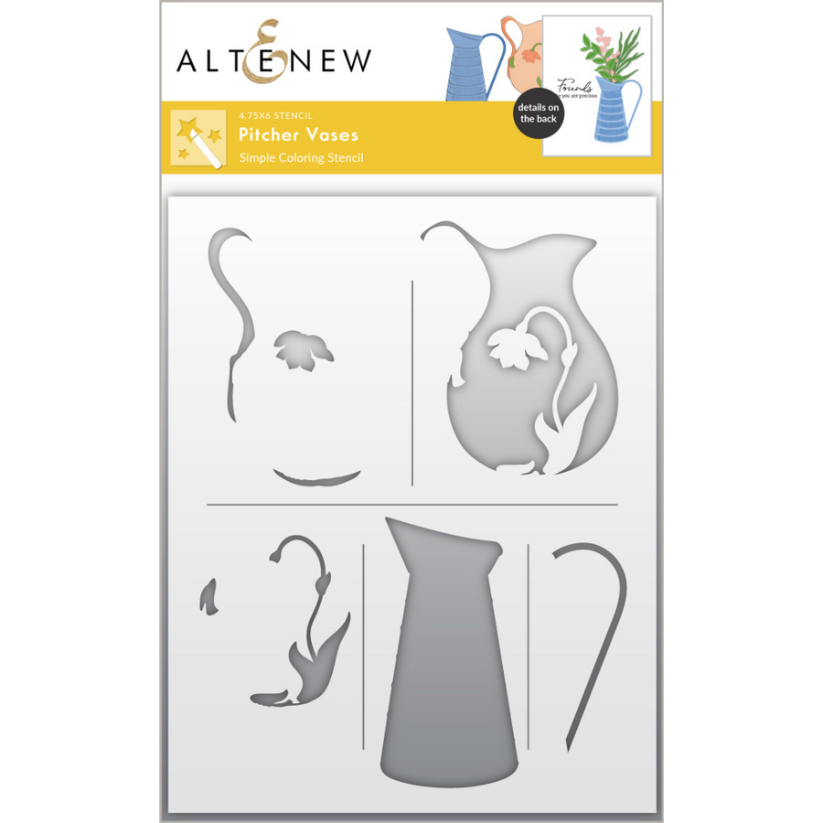 Altenew - Pitcher Vases Simple Coloring Stencil