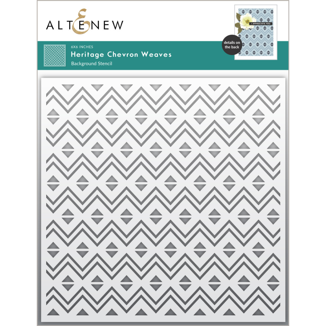 Altenew - Heritage Chevron Weaves Stencil