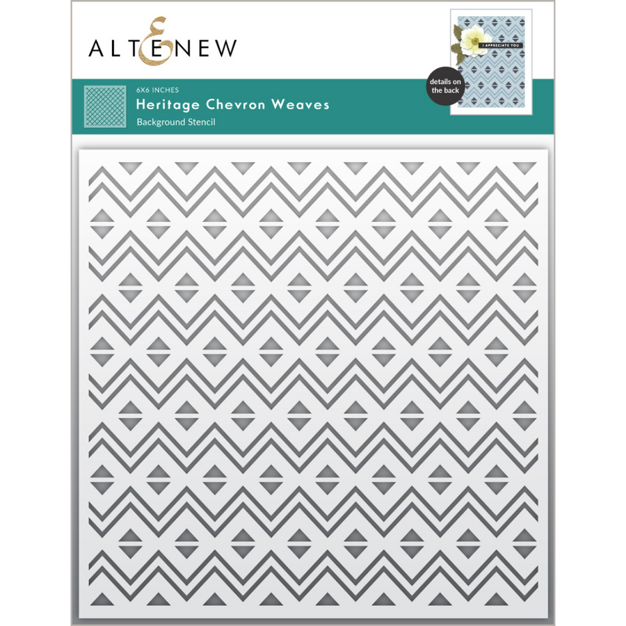 Altenew - Heritage Chevron Weaves Stencil