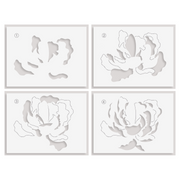 Altenew - Magical Peony Simple Coloring Stencil Set (4 in 1)