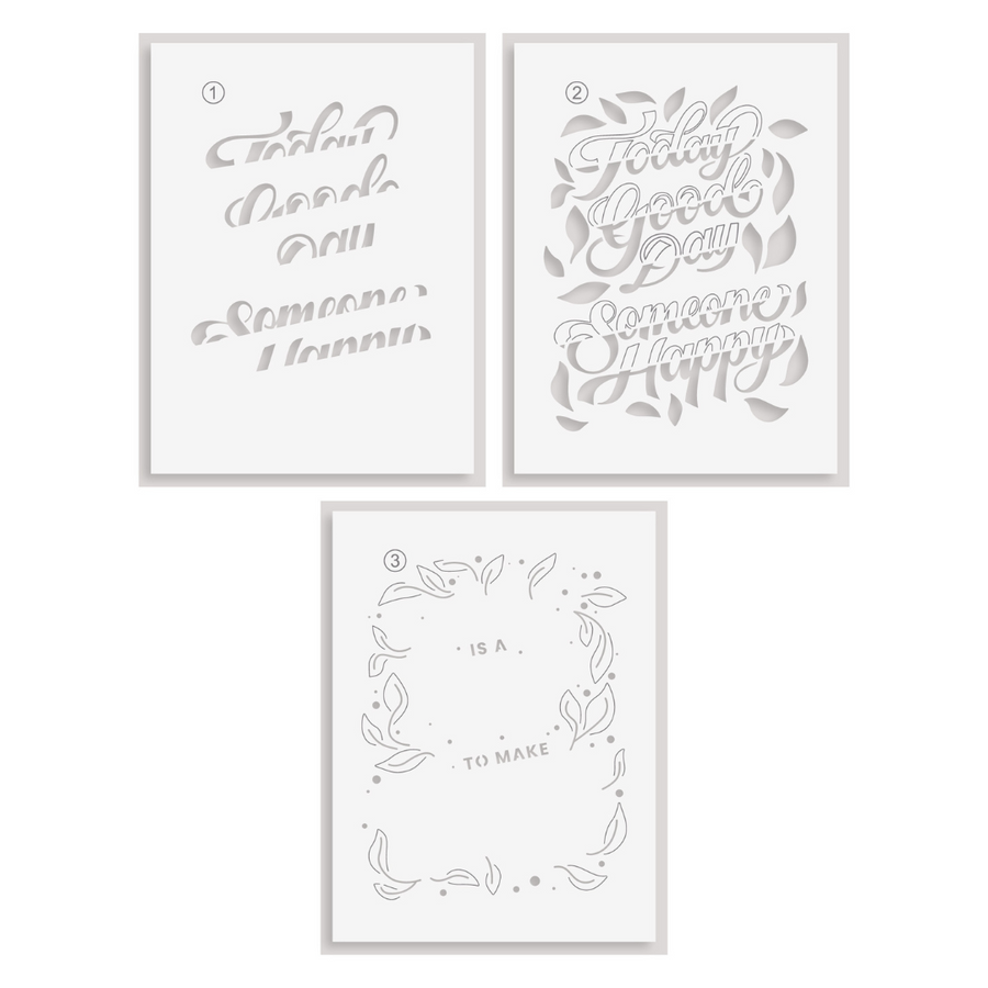 Altenew - Today Is a Good Day Stencil Set (3 in 1)