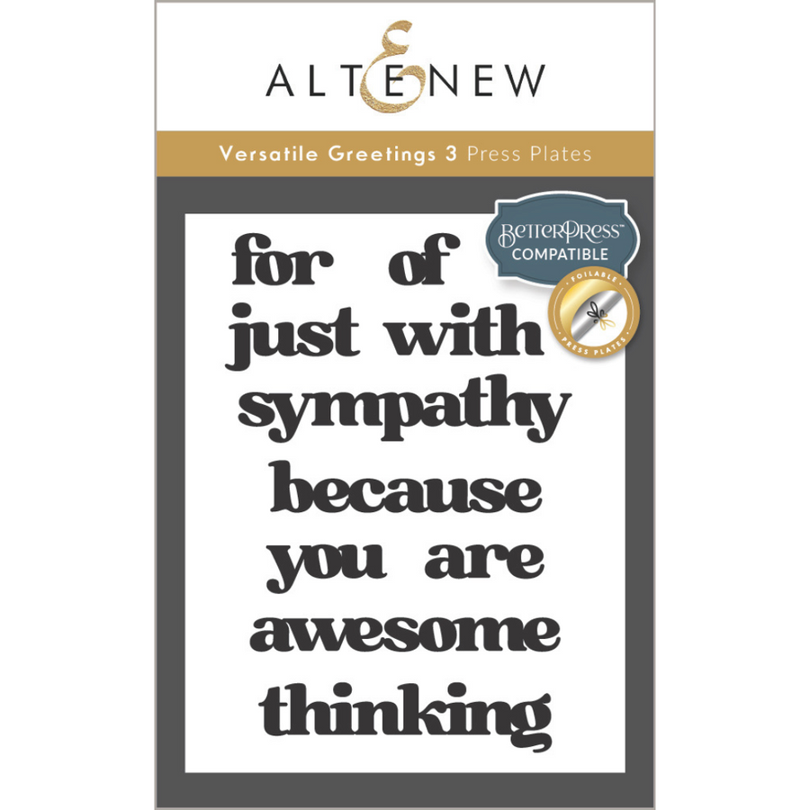 Altenew - Versatile Greetings 3 Press Plates (Comfort Edition)
