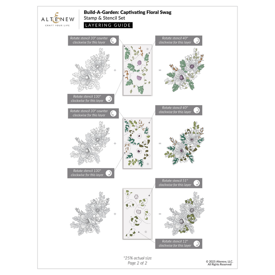 Altenew - Build-A-Garden: Captivating Floral Swag & Add-on Die Bundle
