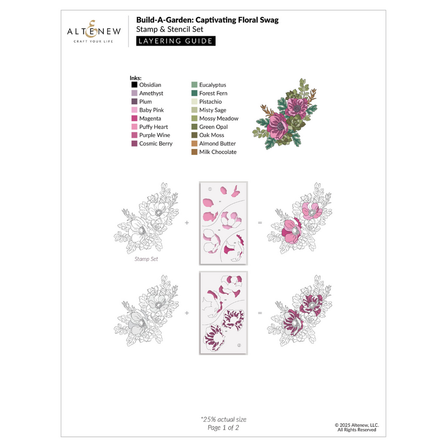 Altenew - Build-A-Garden: Captivating Floral Swag & Add-on Die Bundle