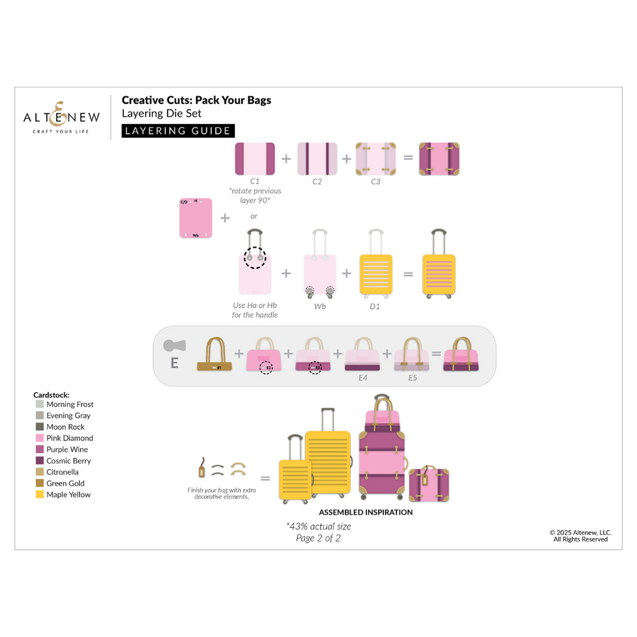 Altenew - Creative Cuts: Pack Your Bags Layering Die Set