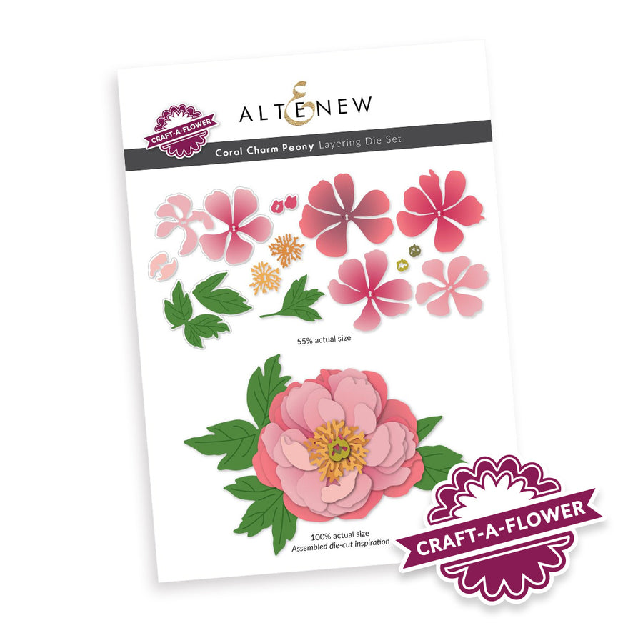 Altenew - Craft-A-Flower: Coral Charm Peony Layering Die Set