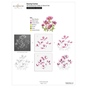Altenew - Dancing Cosmos Simple Coloring Stencil Set (4 in 1)