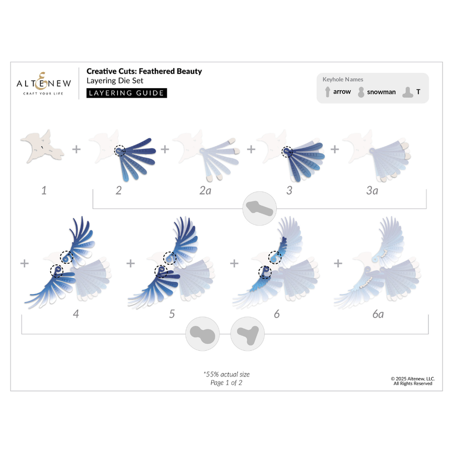 Altenew - Creative Cuts: Feathered Beauty Layering Die Set