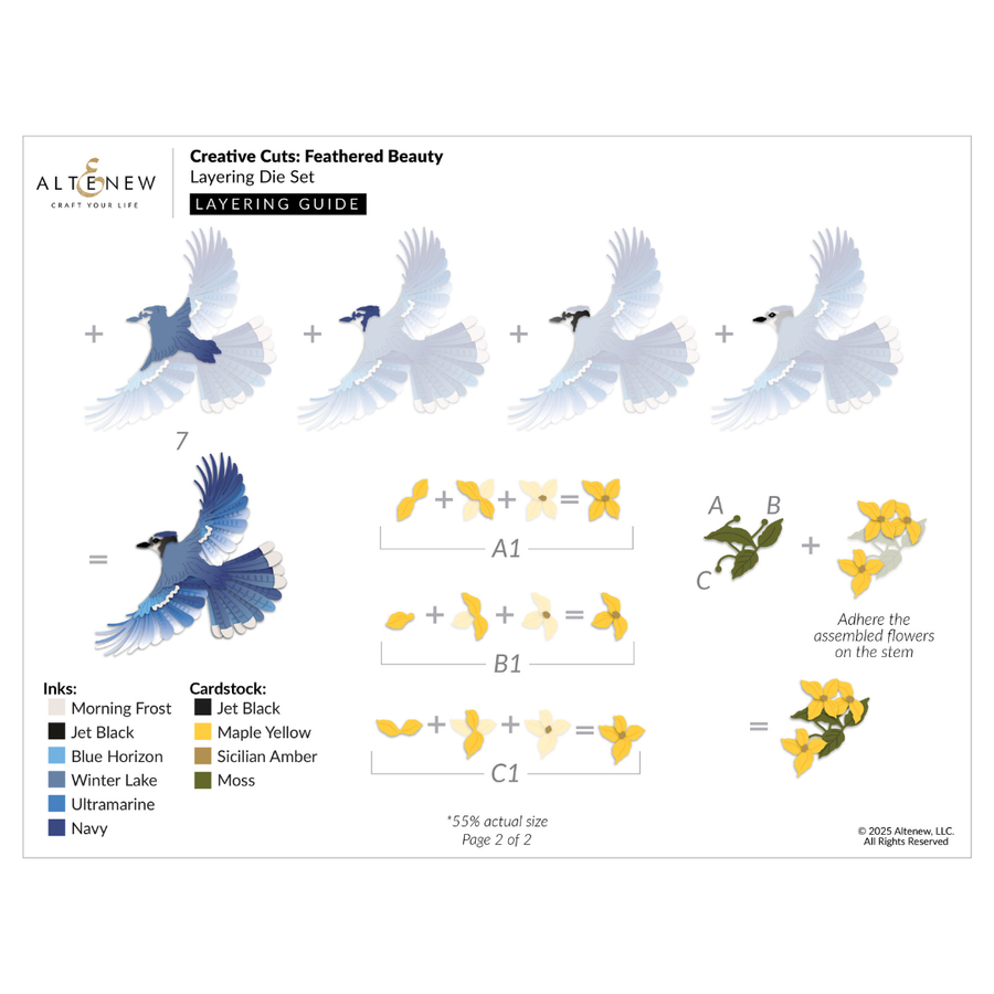 Altenew - Creative Cuts: Feathered Beauty Layering Die Set