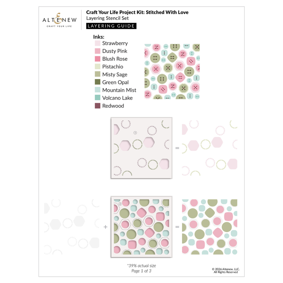 Altenew - Craft Your Life Project Kit: Stitched With Love & Add-On Die Bundle