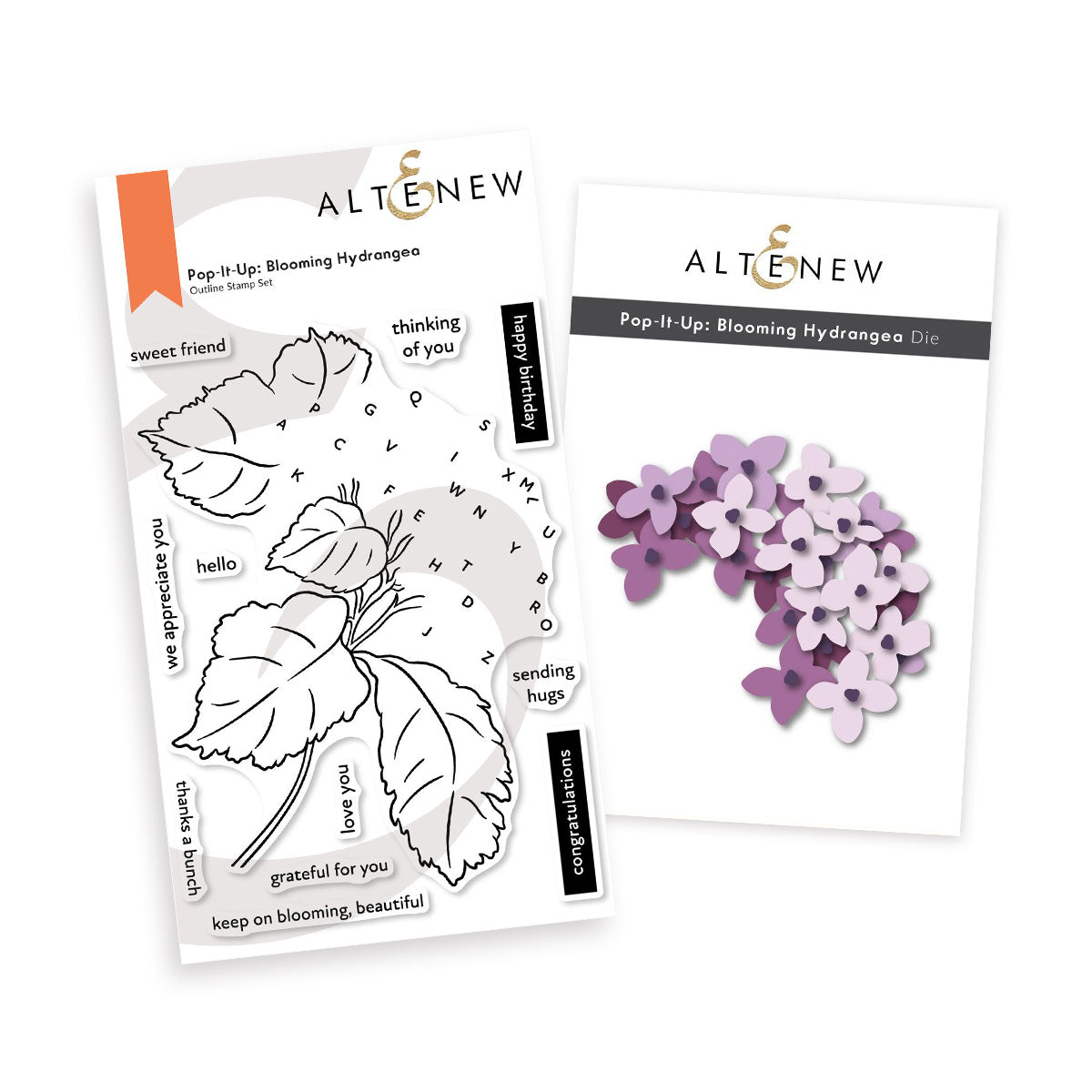Altenew - Pop-It-Up: Blooming Hydrangea Stamp & Die Set