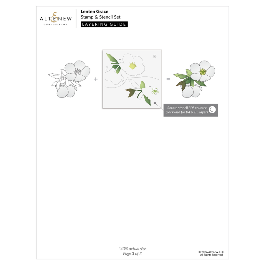 Altenew - Lenten Grace Coloring Stencil Set (5 in 1)