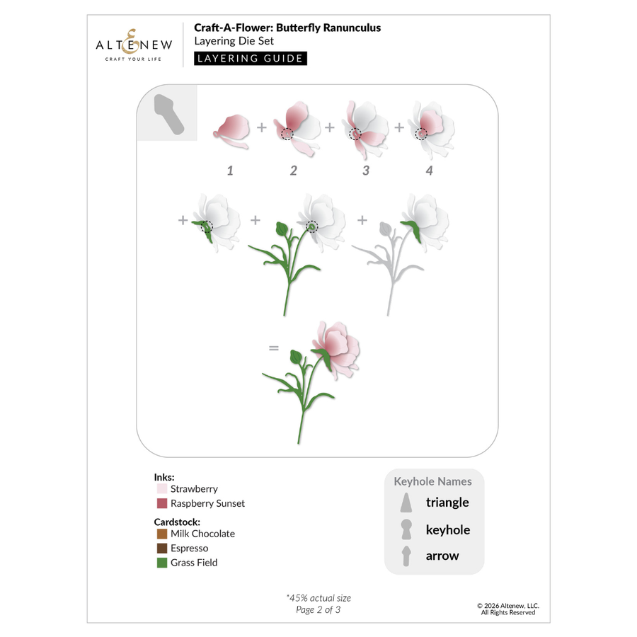 Altenew - Craft-A-Flower: Butterfly Ranunculus Layering Die Set