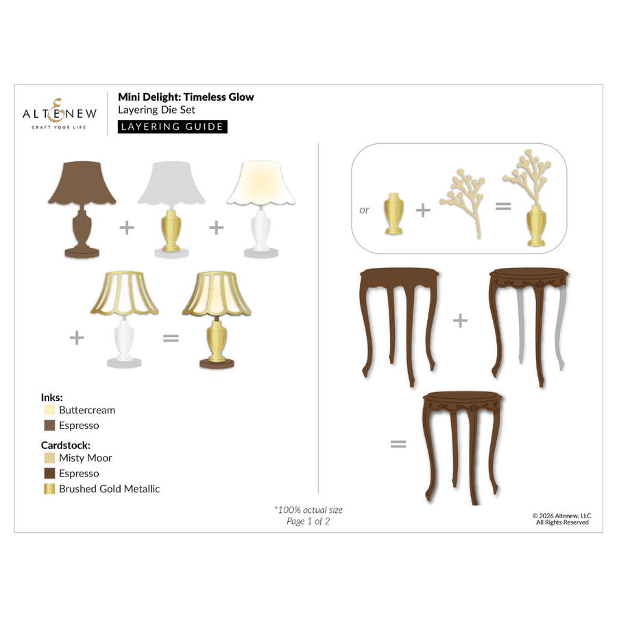 Altenew - Mini Delight: Timeless Glow Stamp & Die Set