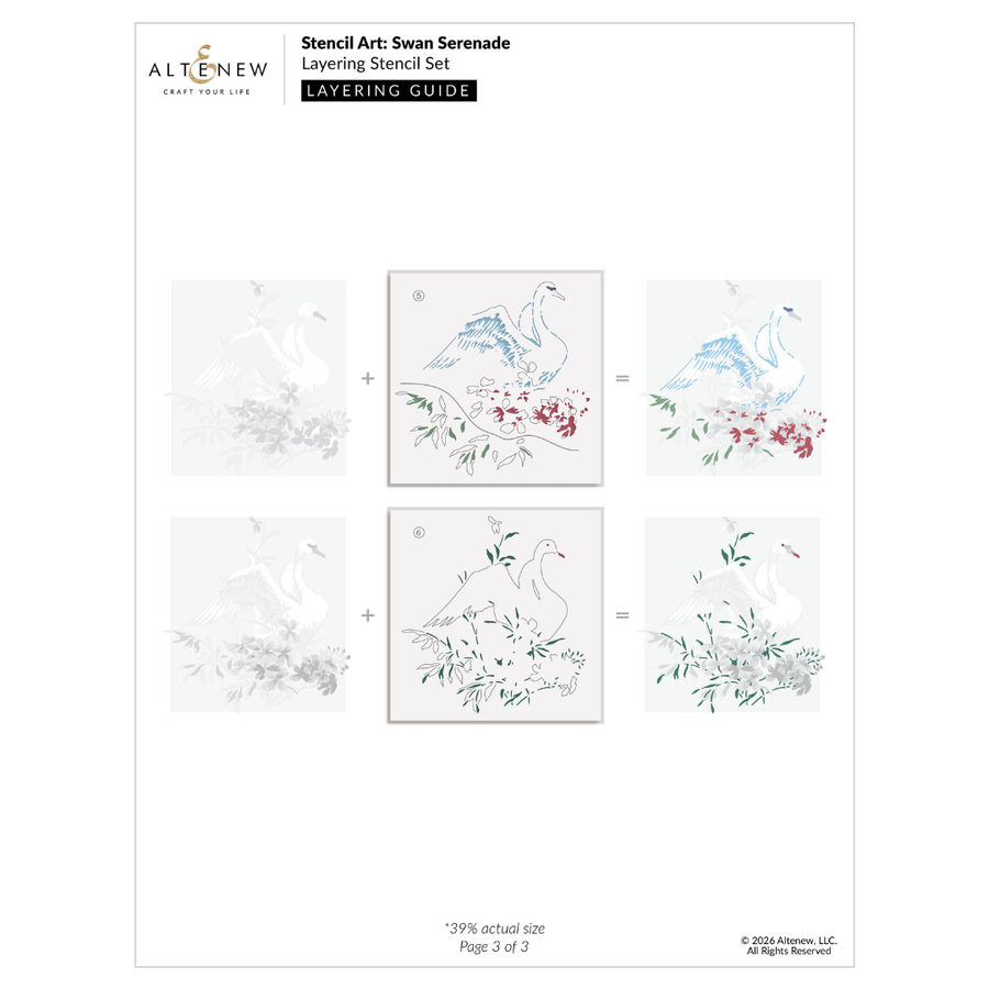 Altenew - Stencil Art: Swan Serenade Layering Stencil Set (6 in 1)