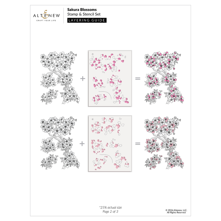 Altenew - Sakura Blossoms Coloring Stencil Set (6 in 1)