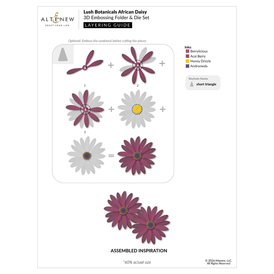 Altenew - Lush Botanicals: African Daisy 3D Embossing Folder & Die Set