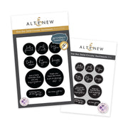 Altenew - One-Go: Solid Circular Sentiments including Press Plate set and coordinating dies