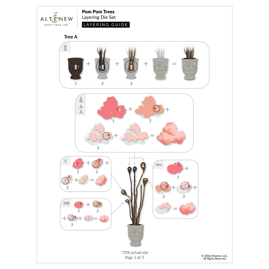 Altenew - Pom Pom Trees Layering Die Set