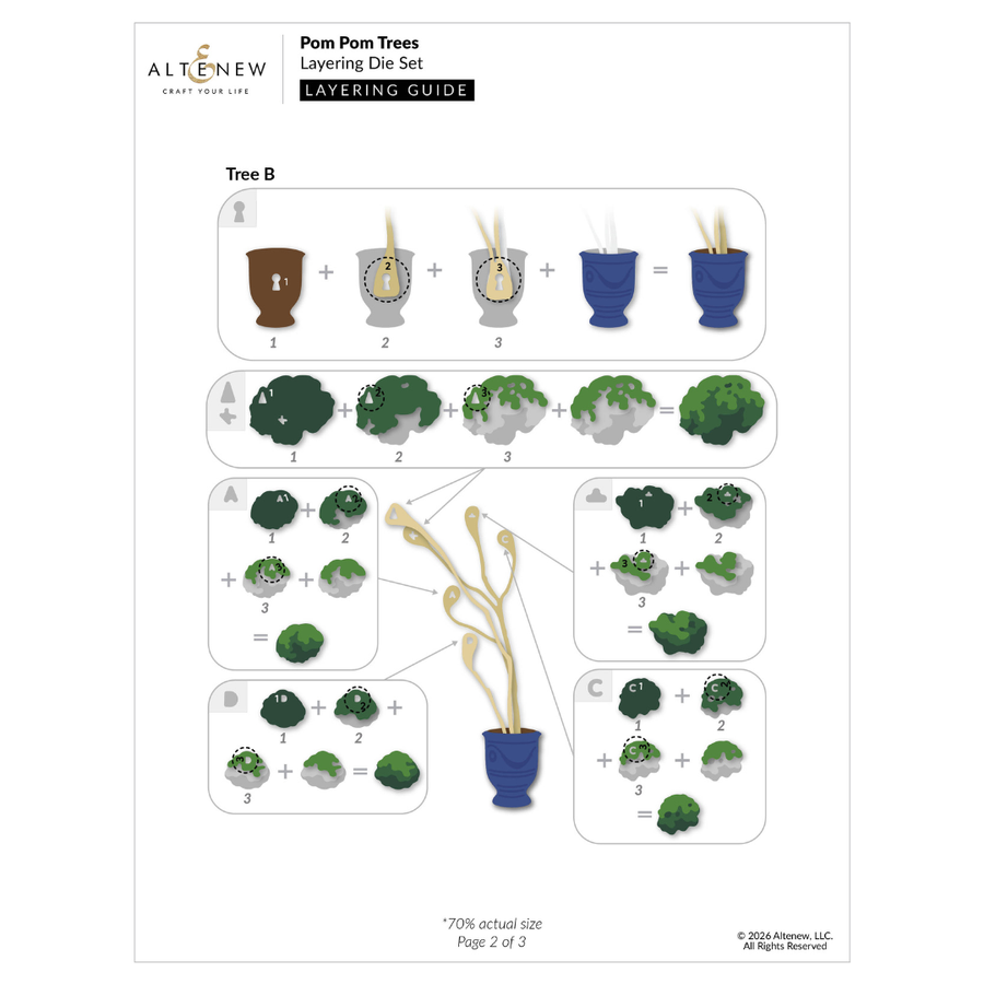 Altenew - Pom Pom Trees Layering Die Set